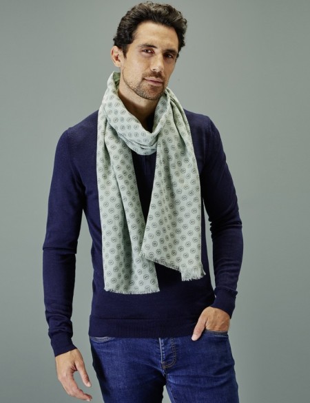 Foulard homme vert clair