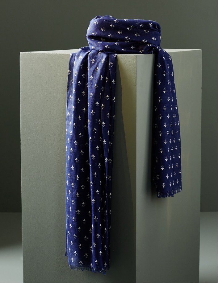 Foulard homme bleu