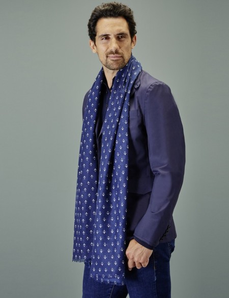 Foulard homme bleu