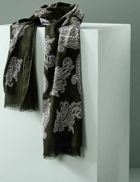 Chèche homme vert kaki bandana