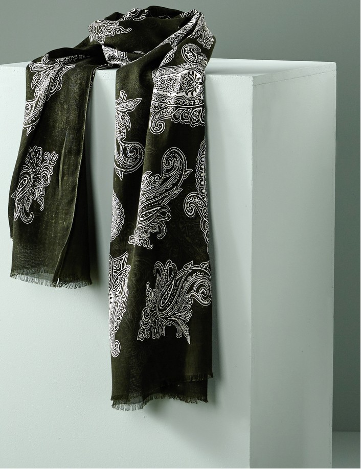 Chèche homme vert kaki bandana
