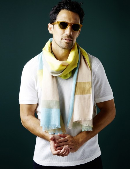 chèche homme jaune