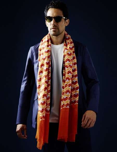 Foulard homme orange