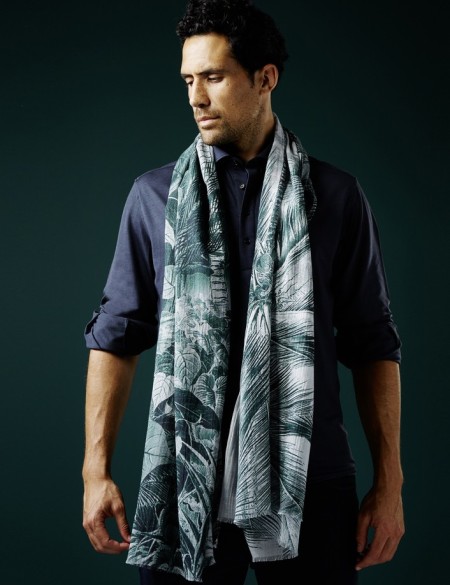 foulard homme vert