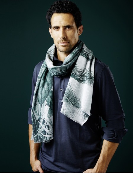 foulard homme vert