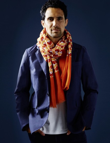 Foulard homme orange