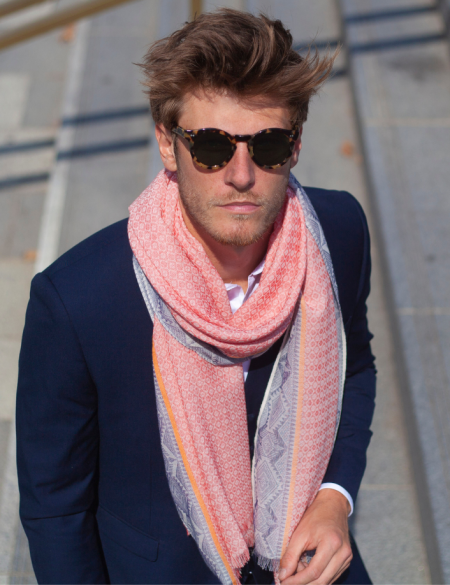 foulard homme rouge