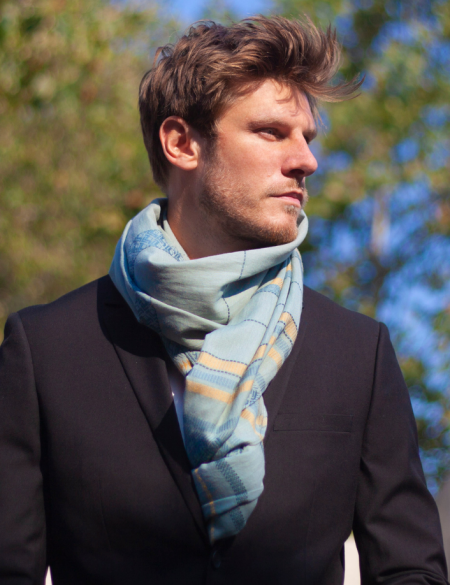 foulard homme vert