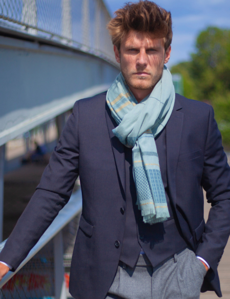 foulard homme vert