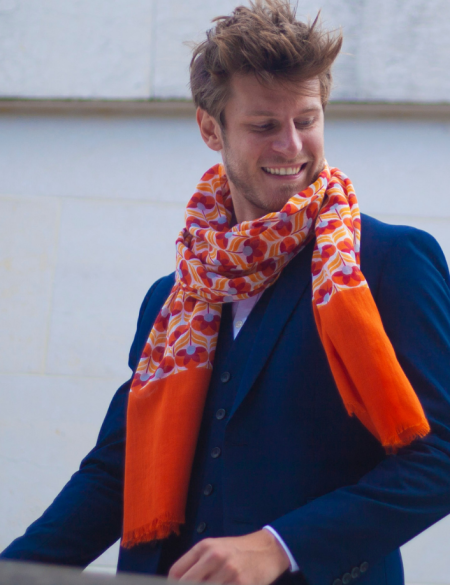 Foulard homme orange