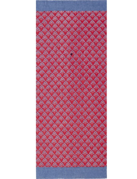 chèche rouge bleu homme chic