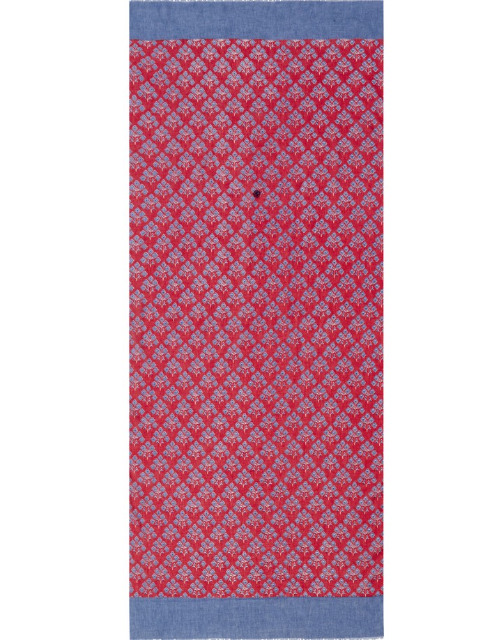 chèche homme coton bio rouge bleu
