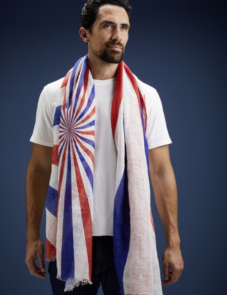 chèche homme drapeau français
