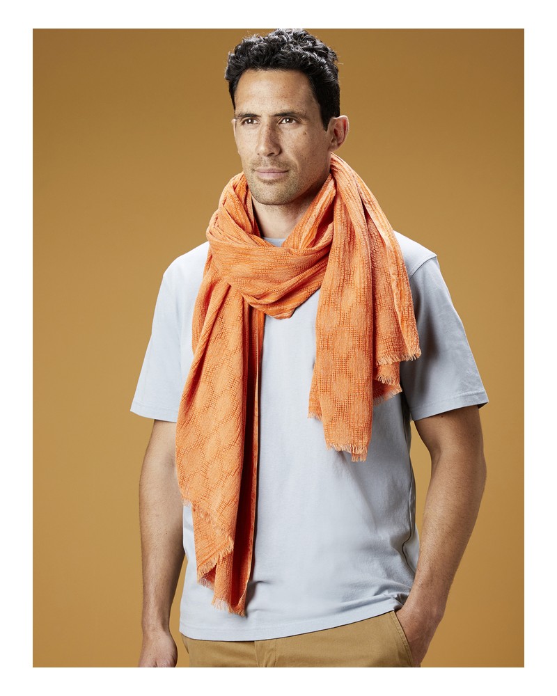 chèche homme orange
