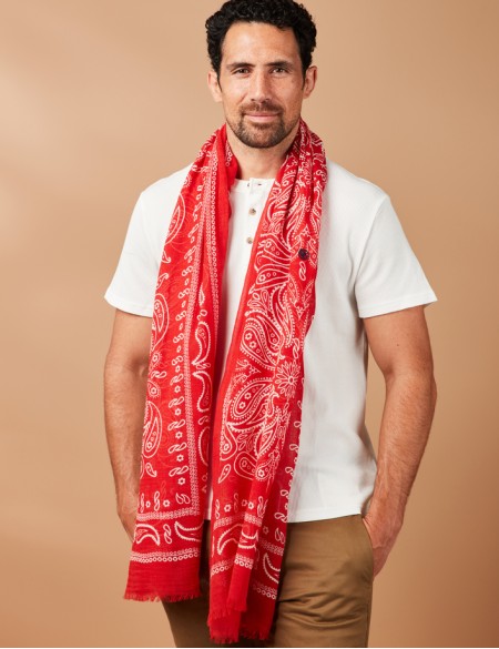 Chèche homme rouge