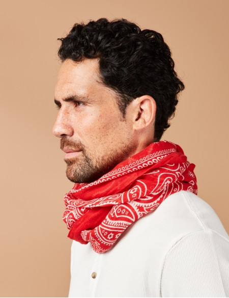 Chèche homme rouge