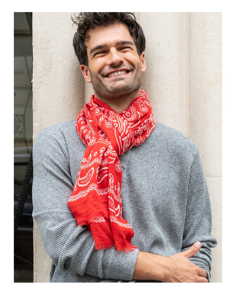 Chèche homme rouge