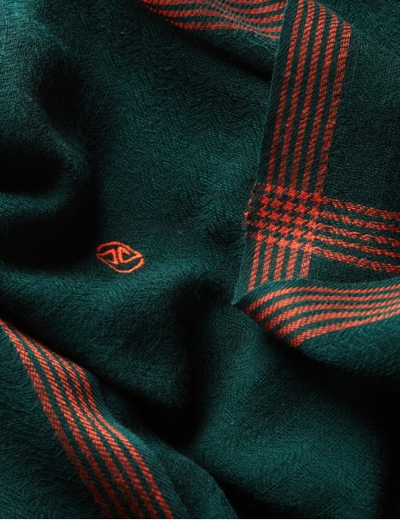écharpe homme vert foncé