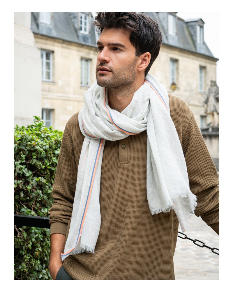 Chèche homme fines rayures SIDI KAOUKI