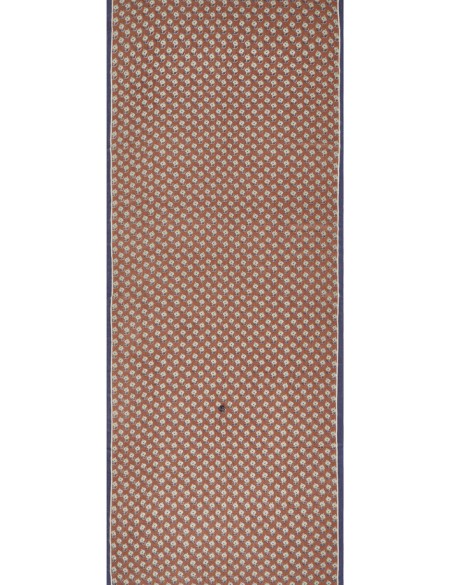 chèche-homme-marron-micro-motif-bleu-cotonbio-av08-Paris