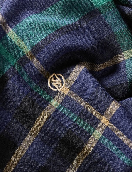 écharpe-homme-écossaise-bleu-vert-av08-Paris