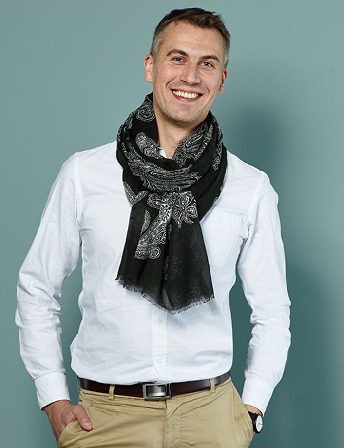 Foulard homme vert kaki, bandana