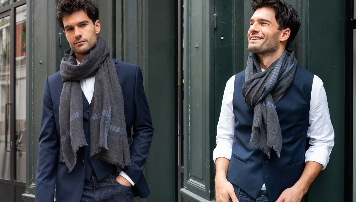 Scarf with a tuxedo: 4 elegant ways to reinvent holiday style | AV08 Paris