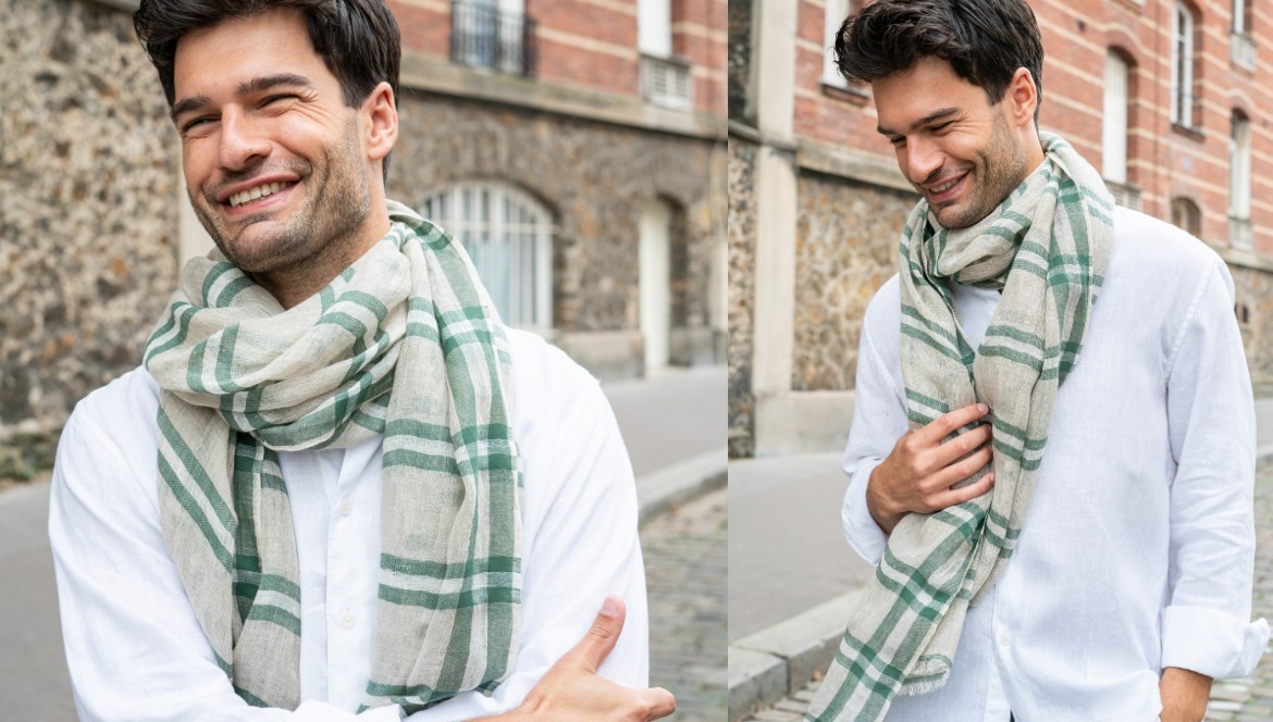 Men’s linen scarf : why it’s the ultimate summer accessory